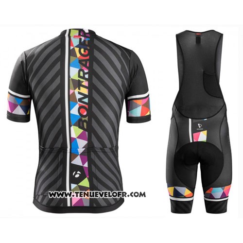 2016 Maillot Ciclismo Trek Bontrager Noir et Rouge Manches Courtes et Cuissard